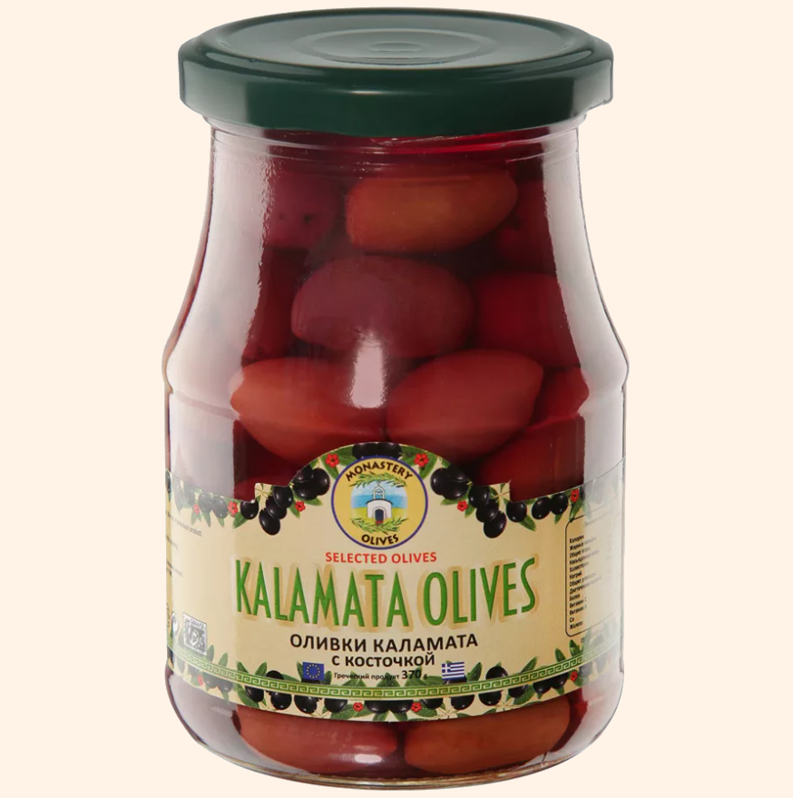  Оливки Каламата с косточкой Продукты Среднеземноморья [KO&CO .